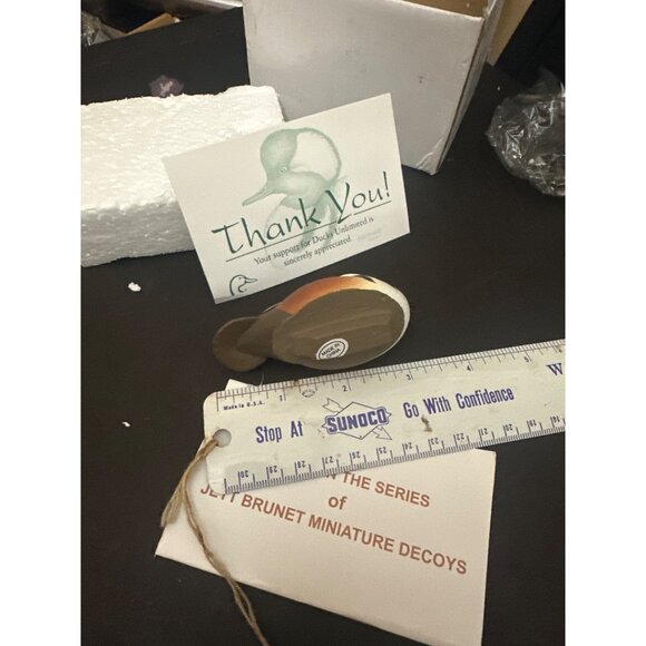 Jett Brunet Miniature Hooded Merganser Duck Decoy  11th In Series  Made In China - Picture 7 of 8